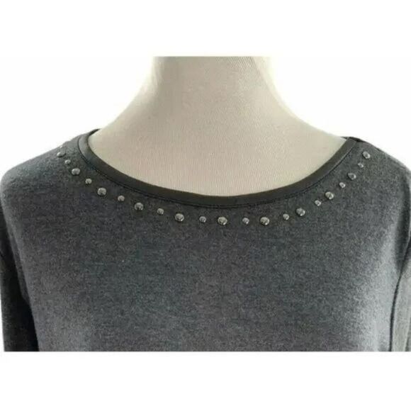 French Laundry Women's Long Sleeve Top Extra Soft Charcoal Gray Shirt Size XL - Picture 4 of 5